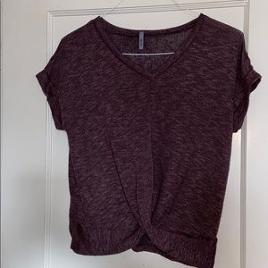 Brown knit top